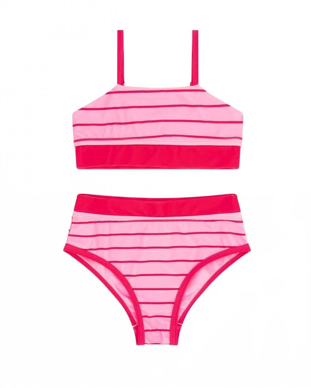 NEW FEATHER 4 ARROW girls block party bikini set in lilac sachet